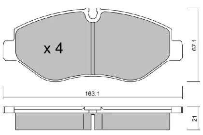 Комплект тормозных колодок AISIN BPVW-1001